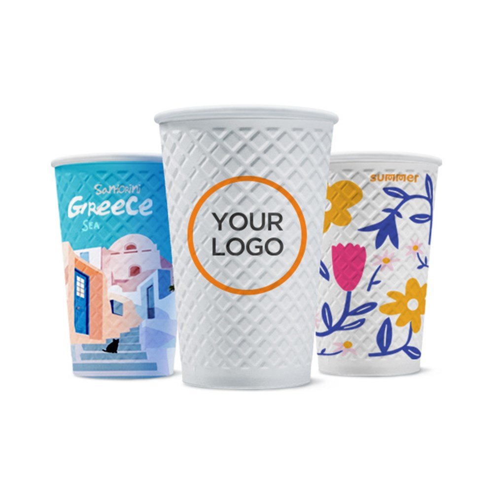 Bicchiere goffrato «waffle» personalizzato
