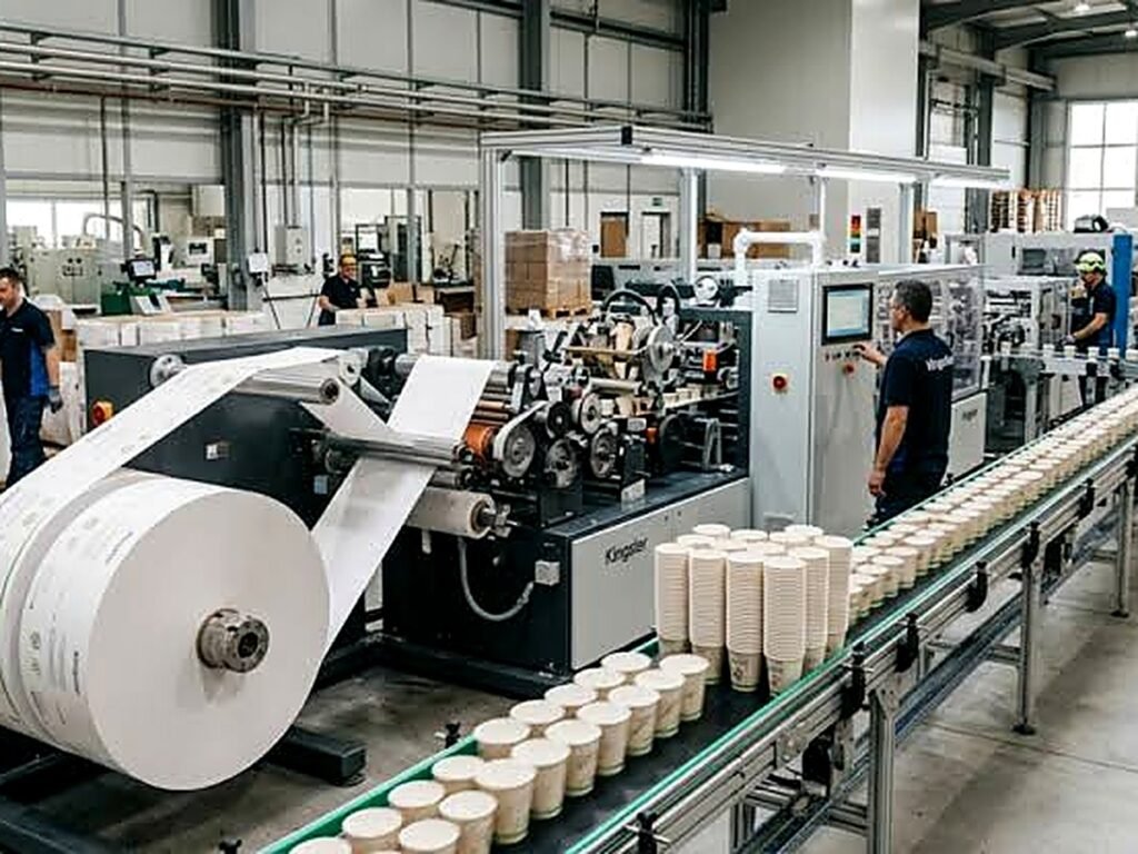 Paper cup production line